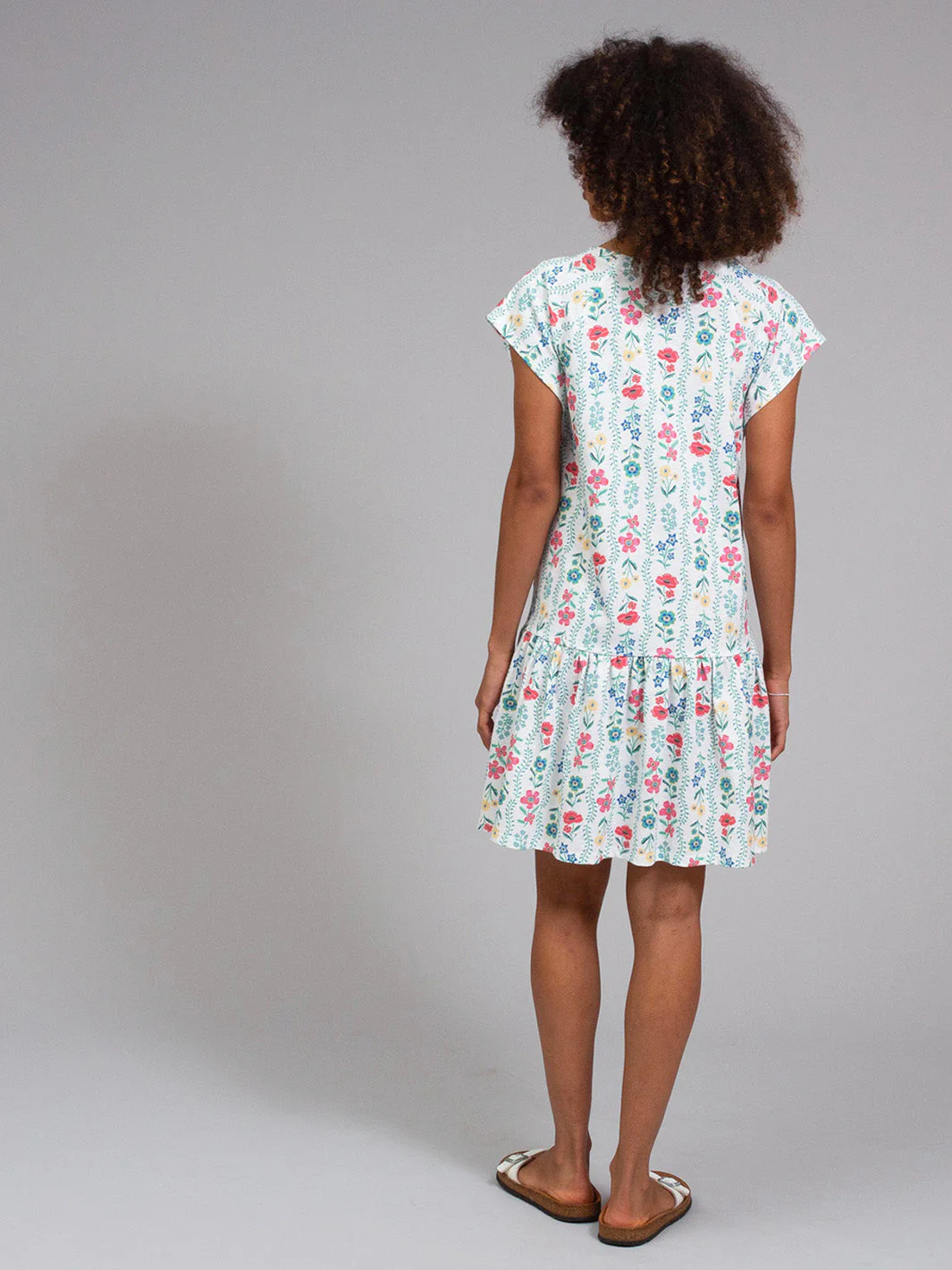 Bookham Slub-Jersey Kleid Flower Press - Image 5