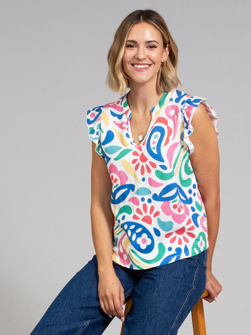 Bramblecombe Slub-Jersey Shirt Paisley Power