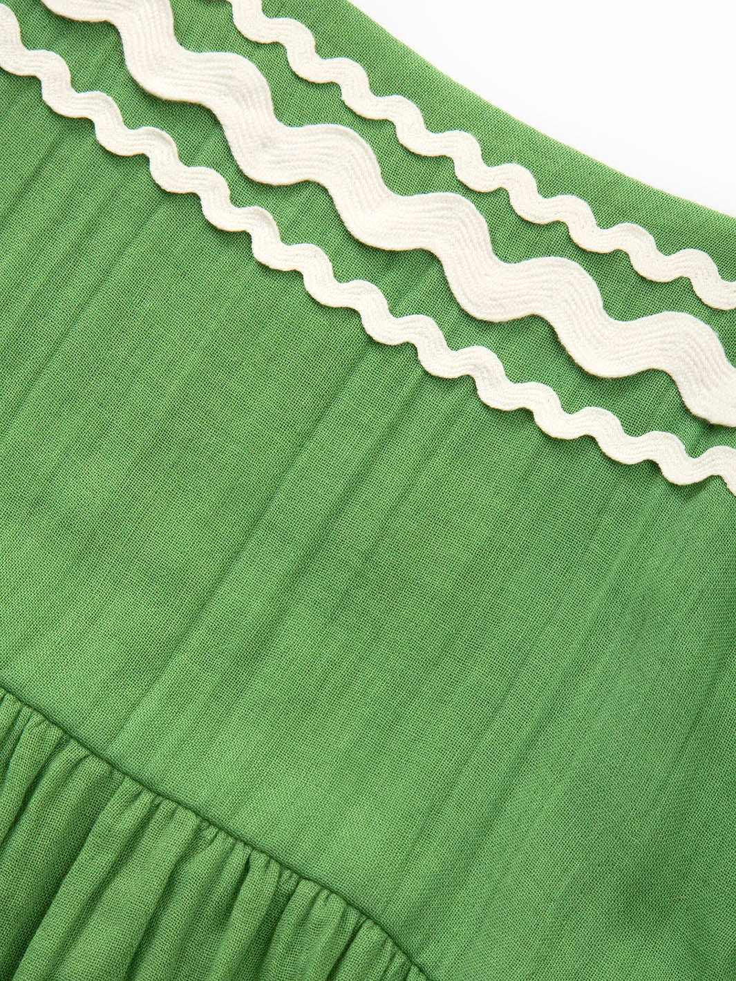 Cattistock Musselin Mit Wellenband Kleid Efeu - Image 5