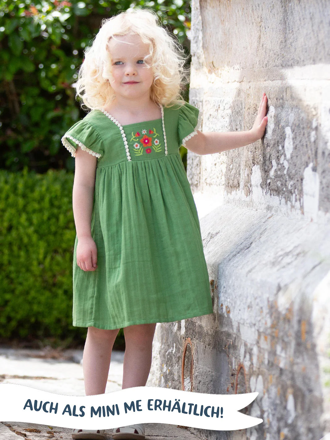Cattistock Musselin Mit Wellenband Kleid Efeu - Image 7