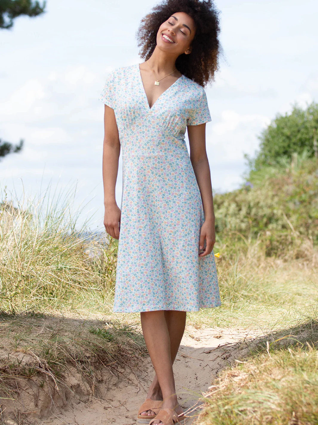 Cheselbourne Jersey Kleid Meadow Ditsy Soft