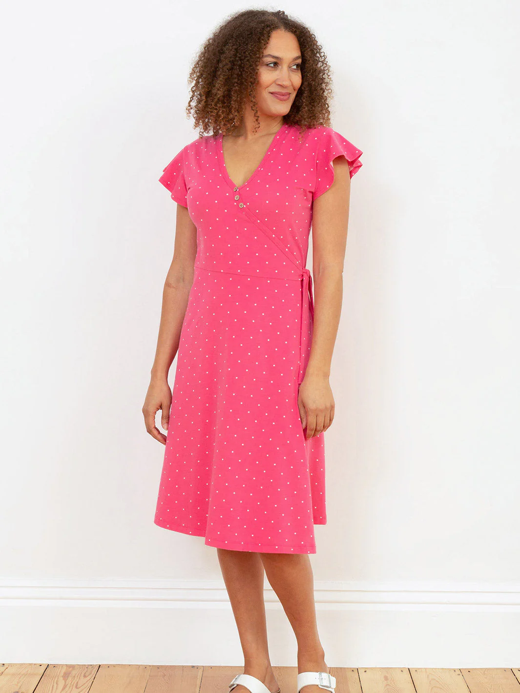 Highcliffe Jersey Wickelkleid Tiny Dot