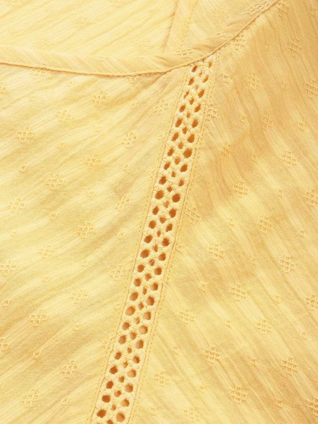 Laymore Jacquard Streifen Bluse Sand - Image 5