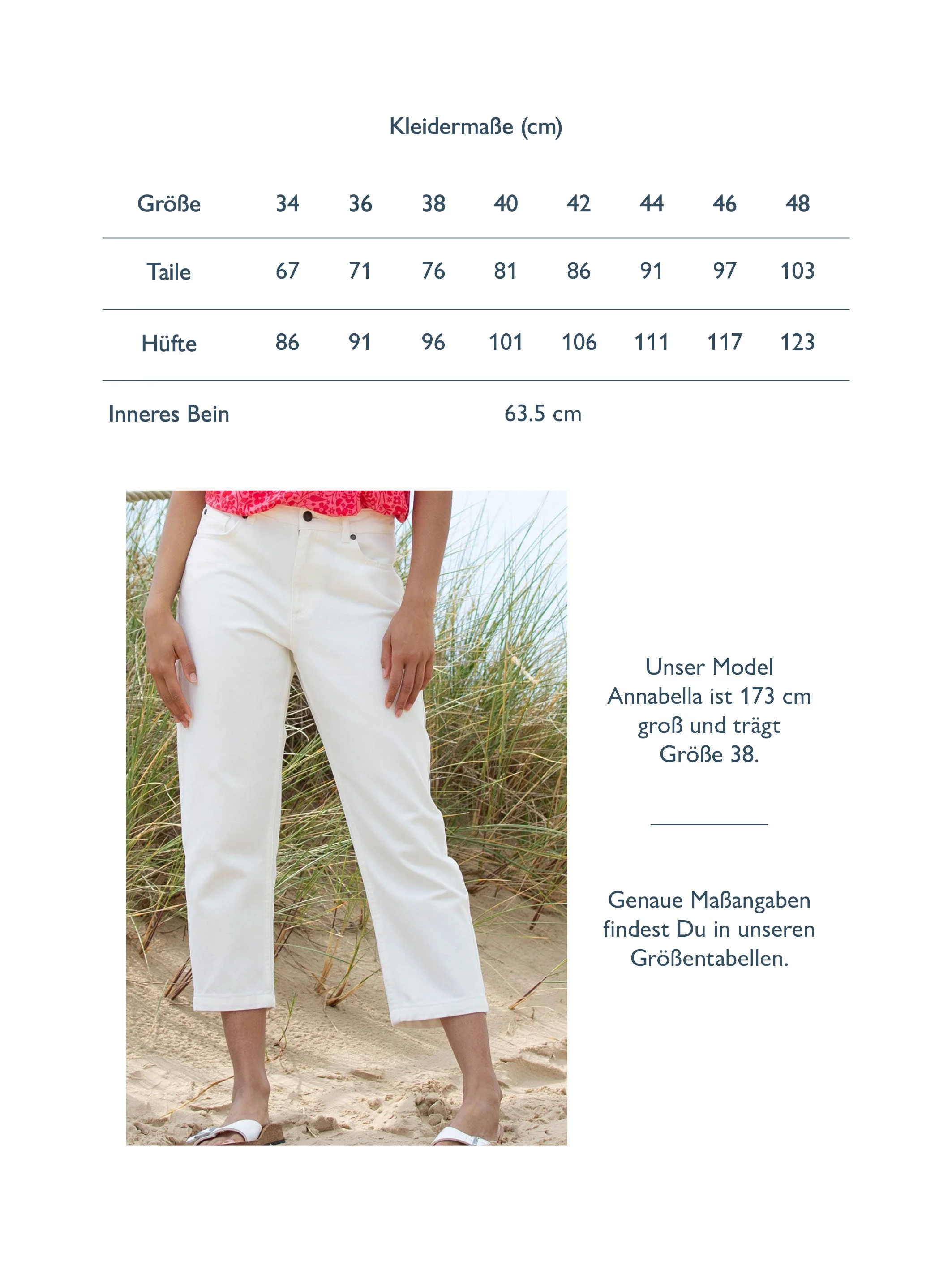 Newton 3/4 Straight Leg Jeans Elfenbein - Image 8