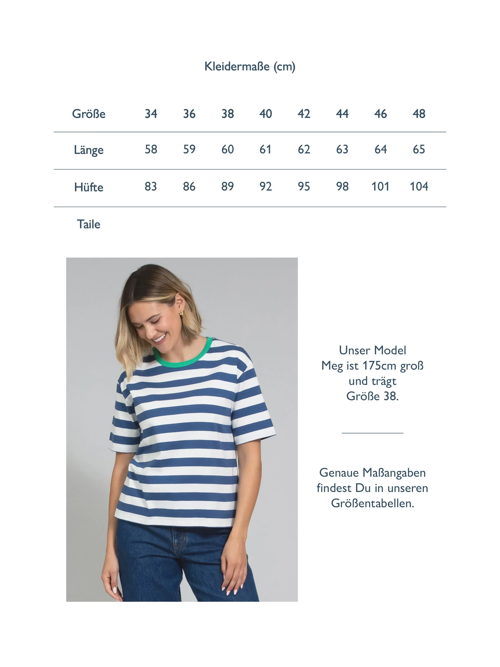 Oxbridge Jersey Shirt Navy Streifen - Image 7