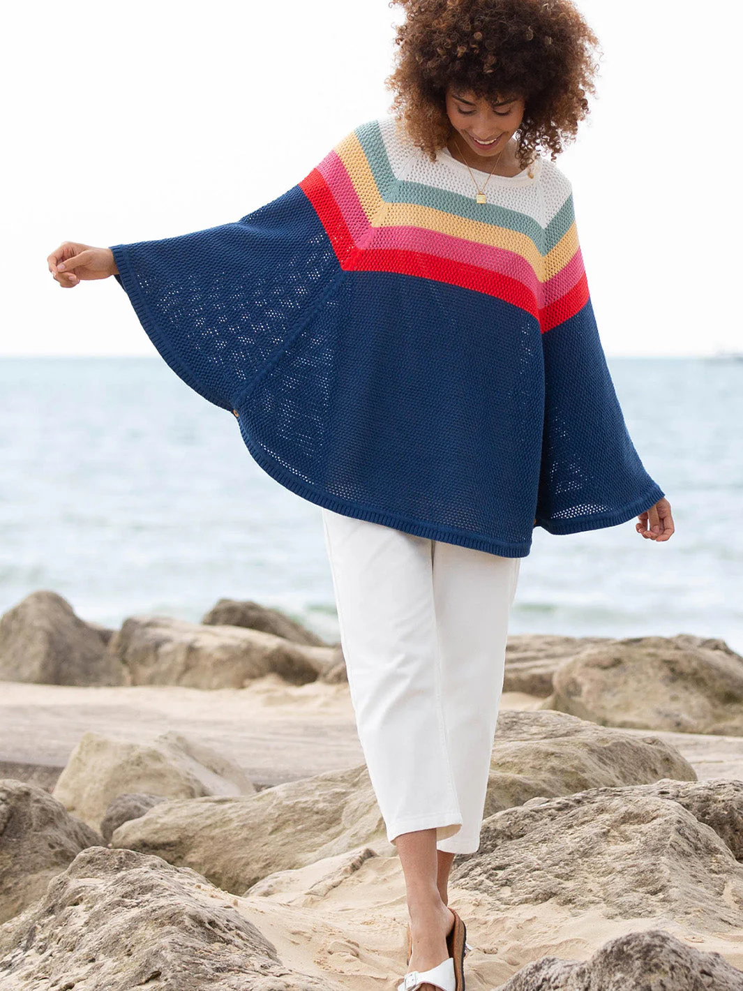 Poole Knit Poncho - Image 3