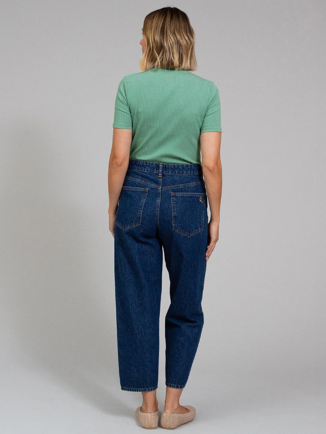 Portesham Geripptes Shirt Salbei - Image 5