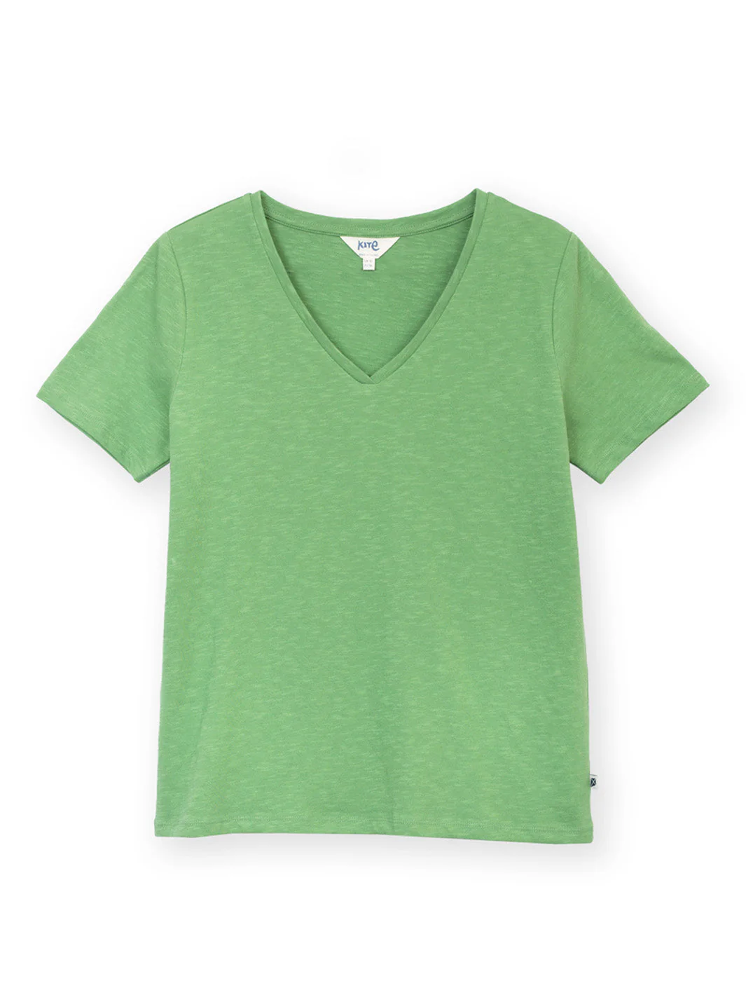Sandford V-Kragen Slub-Jersey Shirt Efeu - Image 2